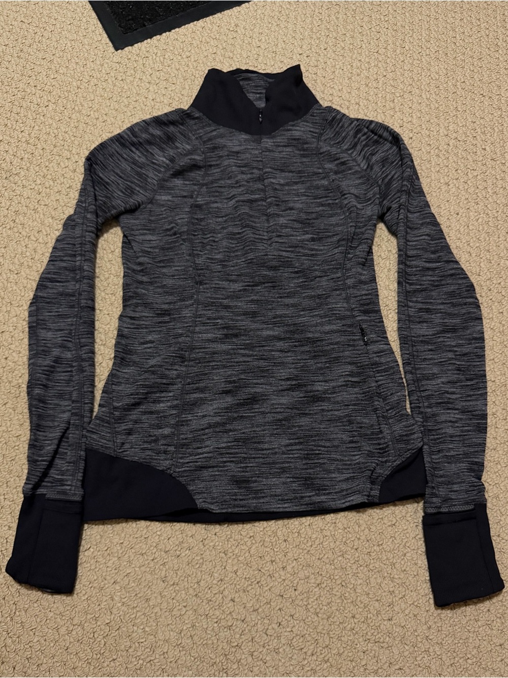 lululemon athletica Women's Black Heather Quarter-Zip Pullover